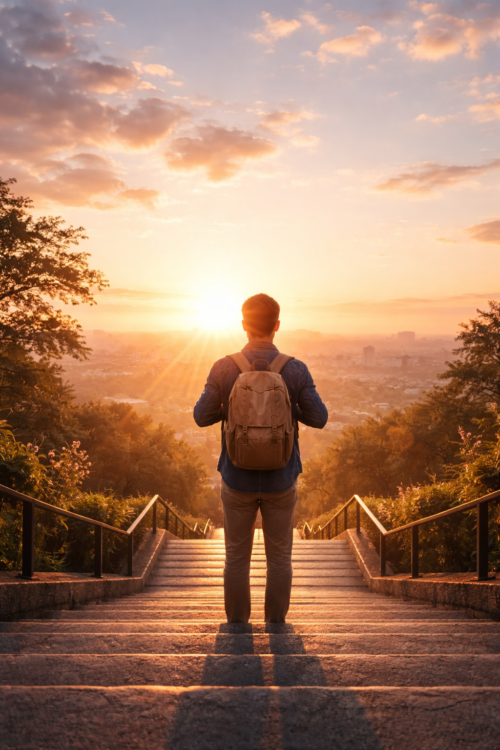 Rising Sun - Student at sunrise